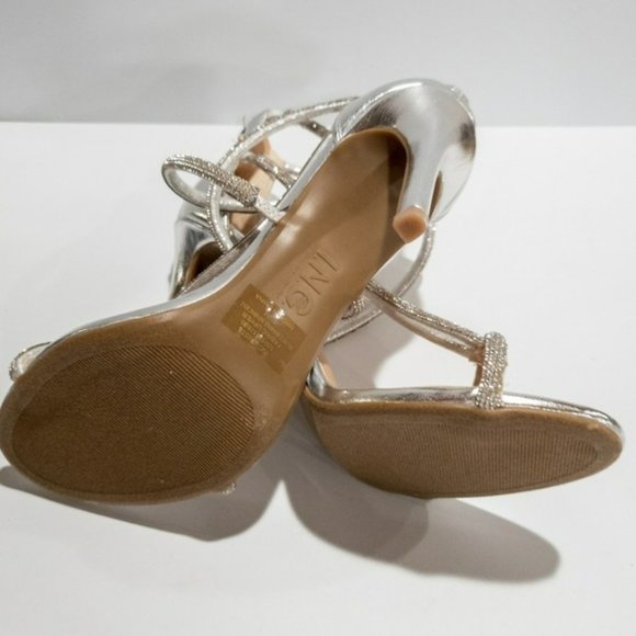 INC International Concepts Krista Strappy Dress Sandals Silver -8.5 - Picture 8 of 9